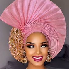 Show-stopper Aso Oke Fabric Pre-tied Head Wraps Ready to Wear Auto-gele. - Etsy Traditional Marriage, Maid Of Honour Dresses, Head Ties, Party Venues, Nov 2, Animal Skin, Shawls And Wraps, Maid Of Honor