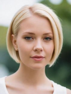 Summer Haircut Trends 2024 Short hair for summer Cortes de cabello populares 2024 Cabello corto para verano Short Hair For Summer, Bob Haircut Back View, Hair For Summer, Summer Haircut, Cortes De Cabello, Bangs Bob, Short Hair Images, Blonde Bob Hairstyles, Beautiful Haircuts