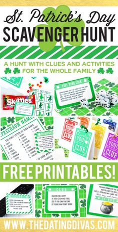 st patrick's day scavenger hunt with free printables