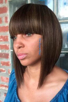 Short Bobs With Bangs, Sew In Hairstyles, Bob Hairstyles With Bangs, Medium Bob Hairstyles, Bob Haircut With Bangs, Short Bob Haircuts, Short Haircut, Sew In