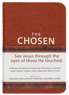 the book cover for the chosen, with an image of jesus through the eyes of those he touched