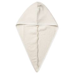 a white hooded towel on a white background