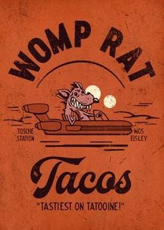 an old sign with the words wowp rat tacos on it's side