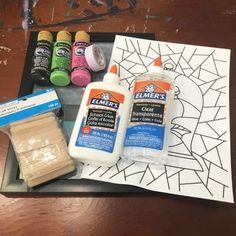 the supplies needed to make an arts and crafts project