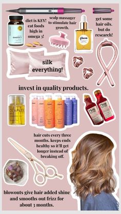 Good Hair Styling Products, Aesthetic Hair Care Routine, How To Use Gisou Hair Oil, Haircare Routine Tips, Hair Care List, Good Smelling Hair Products, Hair Essentials Aesthetic, Hair Care For Fine Straight Hair