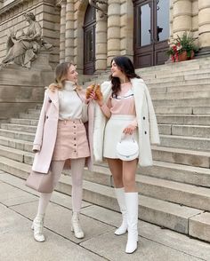 Girly Winter Outfits, Princess Vibes, Money Girl, Winter Princess, Europe Fashion, Pinterest Closet, White Boots, Rilakkuma