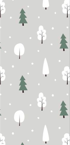 trees and snow on a gray background