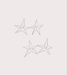 three stars are in the middle of a drawing