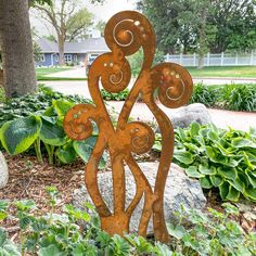 Fiddlehead Ferns - Garden Stake Image 1 Fiddlehead Ferns, Ferns Garden, Decorative Garden Stakes, Fern Plant, Bee Decor, Landscape Decor