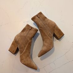 Suede Loeffler Randall Boots Size 8 Worn Once. I Thought They'd Be A Beautiful Fall Boot (And They Are) However My Ankle Is Too Wide For The Zip Part. My Loss Is Your Gain! Chic Beige Heeled Boots With Suede Lining, Loeffler Randall Shoes, Loeffler Randall, Boots Fall, Suede Boots, Bootie Boots, Ankle Boots, Women Shoes, Boots