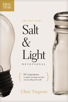 the one - year salt and light book is shown in front of an empty bottle