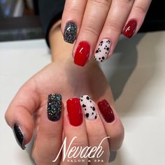 Carella Deville Nails, 101 Dalmatians Nail Art, Dalmatian Nails Cruella Deville, Dalmation Nail Designs, Dalmation Nail Art