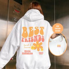 "Best friend sweatshirt, BFF gifts, Aesthetic clothes, You are my person, aesthetic clothing, Best friend sweater, Gift for Sister, Cute  Trendy Shirts: https://etsy.me/3MywvSr Trendy Sweatshirts (Back Only Designs): https://etsy.me/3iSkkmg Trendy Sweatshirt (front/back designs): http://bit.ly/3IZD94C Trendy Hoodie: https://bit.ly/3IVbiTg Trendy Accessories: https://etsy.me/3Mj78mK EACH HOODIE IS SOLD SEPARATLEY OUR SIZING IS ADULT UNISEX. This means it will be larger than normal women's sizing.  Please see photos for size charts 🌻 Please read the full description:   This hoodie/sweatshirt sizing is NOT oversized.  You need to order at least 1-2 sizes larger for the extra baggy look in this photo.  (The normal sizing is UNISEX.) 🔔 Example: if you use size S choose between a size L or XL. Baggy Hoodie Outfit Oversized Sweaters, Bestie Hoodies Aesthetic, Baggy Hoodie Outfit, This Is Your Sign To Make Sweatshirts With Your Besties, Bestie Sweatshirts, Best Friend Hoodies For 3 Bff Shirts, Bff Sweatshirts Hoodie Best Friends, Bff Hoodies