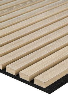 a close up view of a wooden decking board with black border and white background