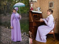 Be your own Elizabeth Bennet in a perfectly tailored, high-quality, historically accurate Regency era day dress. This dress will make you feel "quite fond of walking" and is sure to catch the eye of your Mr. Darcy! Jane Austen Dress, 1800's Dress, Walking Dress, Elizabeth Bennet, Regency Dress, Mr Darcy, Fabric Combinations, Regency Era, Diy Couture