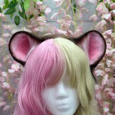 Premade Brown and Pink Mouse ears headband. Also can be bear ears!  Dark Brown and Light pink faux fur with pink inner ear shading and brown shading around edges of ears Ears are wired and are posable! Ears come on a metal headband.  My shop's ears and tails are completely hand crafted and might have some slight differences in trimming and airbrushing. Processing times:  Made to order: 4 weeks READY TO SHIP: 1-3 days ** Premade orders will be labeled as "PREMADE" if the listing is not labeled as Teddy Bear Ears, Bear Ears Headband, Teddy Bear Ears Headband, Teddy Bear Ear Headbands, Floppy Rabbit Ears Headband, Leopard Ears Headband, Inner Ear, Bear Ears, Mouse Ears Headband