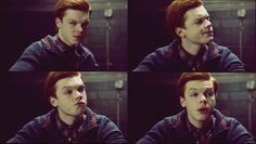 multiple shots of a young man making faces