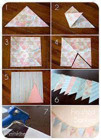 instructions to make a bunting banner