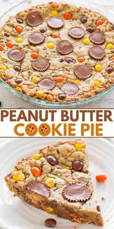 this peanut butter cookie pie is the perfect treat for halloween