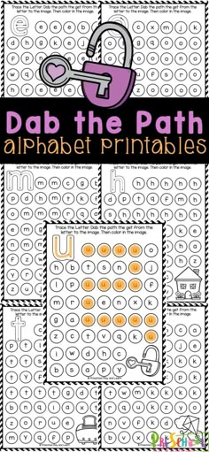 printable alphabet worksheets for children to practice letters and numbers