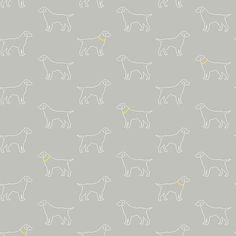 a gray background with white dogs on it