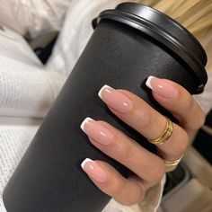 35 New Ways to Wear French Tip Nails in 2024 Best French Tip Nails, Business Nails Classy Short, Squoval French Tip Nails Long, Minimalist Nails Ballerina, Squoval Nails French Tip, Nail French Design, Ballerina French Tip, Coffin French Manicure, Ballerina Nails French Tip