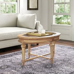 a living room scene with focus on the coffee table