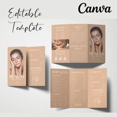 a brochure that is designed to look like a beauty product