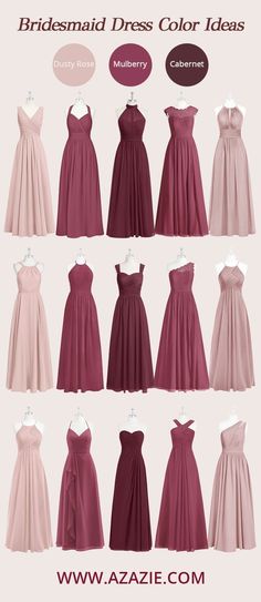 bridesmaid dresses color ideas for every type of wedding dress you've ever seen