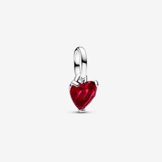 Live your feelings with the Broken Heart Mini Dangle Charm. One side features a vibrant red man-made crystal heart and the other reveals a sterling silver broken heart. Whether you're feeling the love or going through heartbreak, add this to your collection as a reminder that it's all a part of the journey. - Pandora Broken Heart Mini Dangle Charm - Sterling silver / Man-made crystal / Red Pandora Charms Red, Pandora Valentine, Charms Disney, Pandora Me, Pandora Red, Pandora Essence, Pearl Jewelry Gift, Star And Moon Necklace, Infinity Earrings