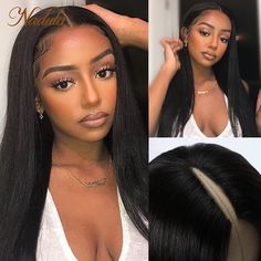 Nadula V Part Wig Human Hair NO Leave Out Straight Hair V Shape Wig Upgrade U Part Wig 150% Density Leave Out Straight, Hair V Shape, Passion Twist Hair, V Part Wig, Part Wigs, 360 Wig, Hair Care Oil, U Part Wig, U Part