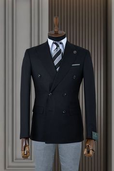 Suite For Men Stylish, Blue Double Breasted Suit, Expensive Suits, Smart Casual Menswear, Casual Menswear