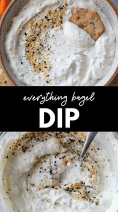 This Healthy Everything Bagel Dip will quickly become your new favorite appetizer. Made with only 4 ingredients -- cottage cheese, yogurt, cream cheese, and bagel seasoning -- it tastes like an everything bagel with cream cheese, but in dip form!