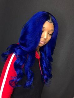 Pepsi Blue, Loc Ideas, Long Weave, Undercut Designs, Prom Theme, Hair Things, Frontal Hairstyles, Ombré Hair, Undercut Pixie