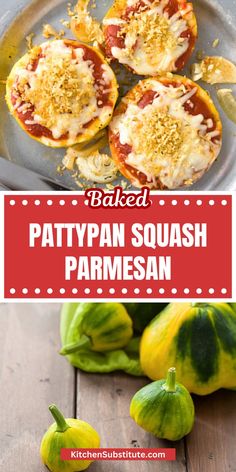 baked patiyan squash parmesan is an easy and delicious appetizer