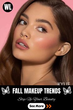 Fresh-faced fall makeup with bold blush for a pop of color Get Glowing Skin