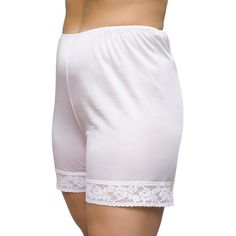 These are 1,879,564 times more romantic than bike shorts. It's a scientific fact. breathable, easy, wildly comfortable grab and go full coverage underthing disappears and smoothes under clothes but doesn't squeeze combats chafing, cool in the heat, cute over tights in the cold makes the clothes you own and the clothes you wish to wear more wearable has a handy secret pocket crafted of light, breathable American-made stretch nylon, soft stretch lace, and soft elastic at the waist high rise waist Panty Slip, Pearl Sugar, Pocket Craft, White Honey, Slip Shorts, Secret Pocket, Pearl Gifts, Half Slip, Bras And Panties