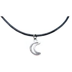 90s Vintage Silver Hollow Crescent Moon Choker Necklace Chokers Black, Moon Choker Necklace, Black Pendant Necklace, Necklaces Black, Accessories Necklaces, Necklaces Vintage, Vintage Choker Necklace