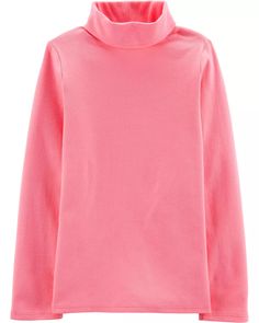 Long-Sleeve Turtleneck | carters.com Girls Turtleneck, Turtleneck Style, Carter Kids, Free Jeans, Pink Kids, Long Sleeve Turtleneck, Shop Clothing, Girl Top