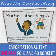 martin luther king jr's informational text for the one page fold and go booklet