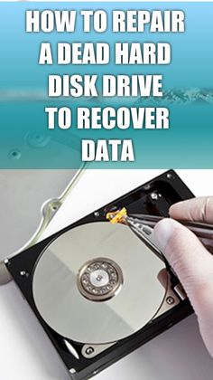 a person holding a hard drive with the words how to repair a dead hard disk drive to recover data