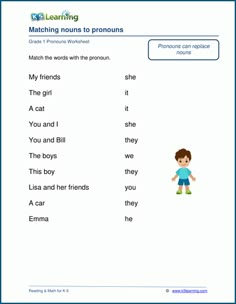 an english worksheet with words and pictures for children to use in the classroom