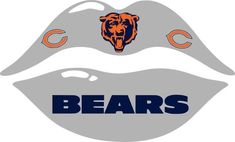 chicago bears lips with the word bears on it