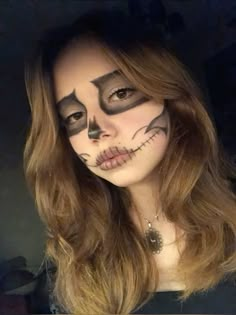 #halloween #makeup #costume #halloweenmakeup #skull Skeleton Make Up Girl, Halloween Characters Makeup, Halloween Makeup 2024, Makijaż Sugar Skull, Sugar Skull Halloween Makeup, Calavera Makeup, Halloween Lip Makeup, Lip Makeup Ideas, Halloween Makeup Costume