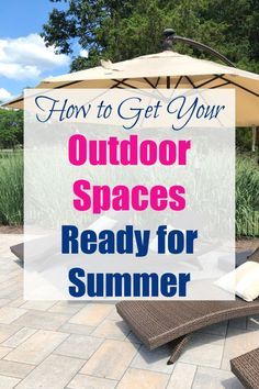 an outdoor space is ready for summer