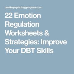 Emotional Regulation Worksheets, Dbt Skills Worksheets, Dbt Activities, Mood Regulation, Dbt Therapy, Counseling Tools, Emotion Regulation, Border Line, Dbt Skills