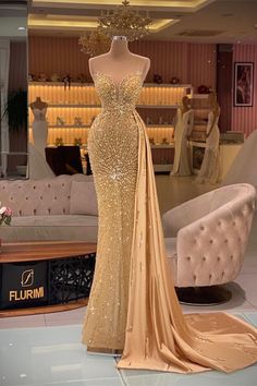 Gold Prom Dresses, Evening Party Gowns, Pretty Prom Dresses, Prom Dresses Online, Prom Outfits, Mermaid Evening Dresses, Glam Dresses