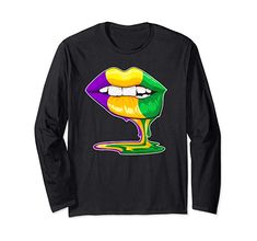 Amazon.com: Mardi Gras Costume Sexy Lips Carnival 2020 Long Sleeve T-Shirt: Clothing