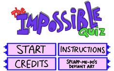 the impossible quiz is shown with instructions to make it easier for kids to learn how to use