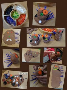 a collage of pictures showing different activities for children to do with their hands and fingers